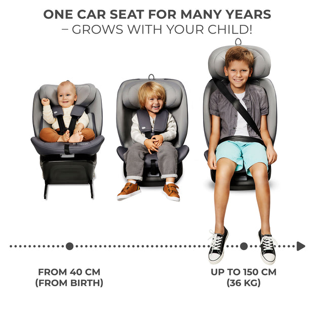 Kindekraft Car Seat I-GROW adapts from baby to 36kg child