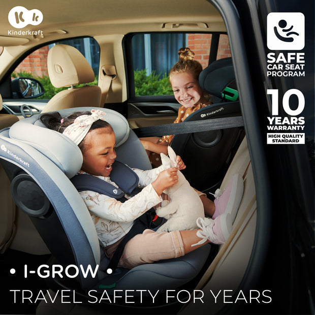 Kindekraft Car Seat I-GROW ensures travel safety for years