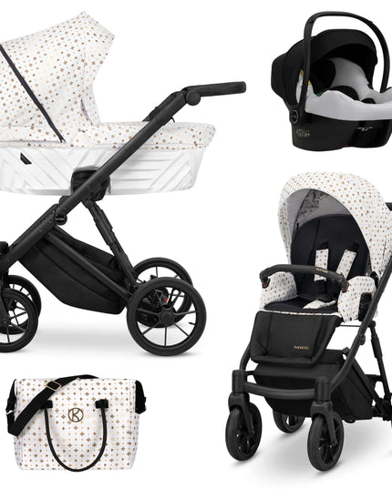 Kunert Ivento Stroller Color: Ivento White Style Frame Color: Black Frame Combo: 3 IN 1 KIDZNBABY