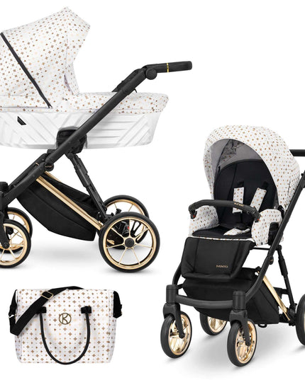 Kunert Ivento Stroller Color: Ivento White Style Frame Color: Golden Frame Combo: 2 IN 1 KIDZNBABY