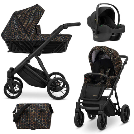 Kunert Ivento Stroller Color: Ivento Black Style, Ivento White Style, Ivento Smoky Pink, Ivento Pastel Grass, Ivento Delicate Flowers, Ivento Colors Impresion, Ivento Eco Dove Grey, Ivento Eco Black Pearl, Ivento Eco White Pearl, Ivento Deep Graphite, Ive