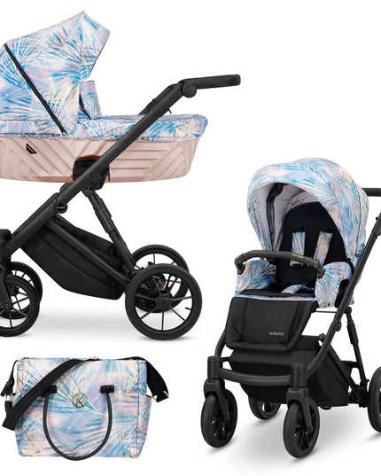 Kunert Ivento Stroller Color: Ivento Pastel Grass Frame Color: Black Frame Combo: 2 IN 1 KIDZNBABY