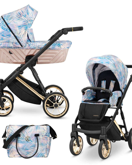 Kunert Ivento Stroller Color: Ivento Pastel Grass Frame Color: Golden Frame Combo: 2 IN 1 KIDZNBABY