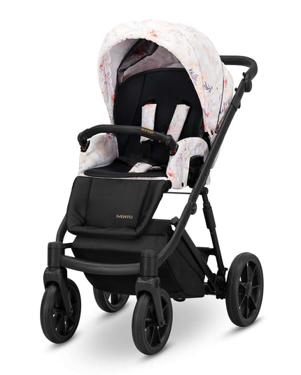 Kunert Ivento Stroller Color: Ivento Delicate Flowers Frame Color: Black Frame Combo: 2 IN 1 KIDZNBABY