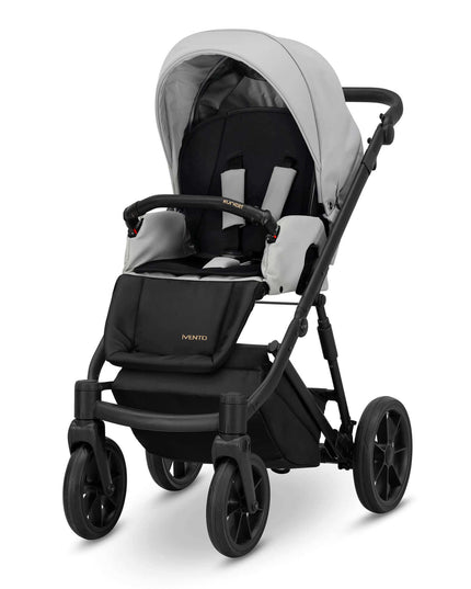 Kunert Ivento Stroller Color: Ivento Eco Leather Dove Grey Frame Color: Black Frame Combo: 2 IN 1 KIDZNBABY