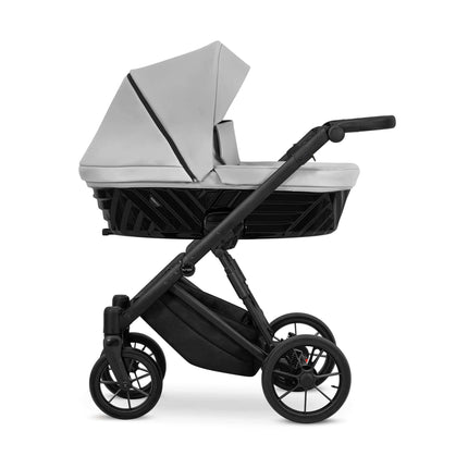 Kunert Ivento Stroller Color: Ivento Eco Leather Dove Grey Frame Color: Black Frame Combo: 2 IN 1 KIDZNBABY
