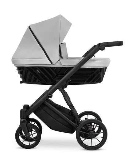 Kunert Ivento Stroller Color: Ivento Eco Leather Dove Grey Frame Color: Black Frame Combo: 2 IN 1 KIDZNBABY