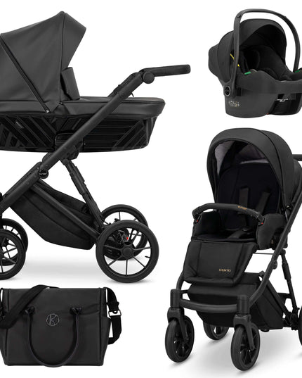 Kunert Ivento Stroller Color: Ivento Eco Black Pearl Frame Color: Black Frame Combo: 3 IN 1 (Includes Car Seat) KIDZNBABY