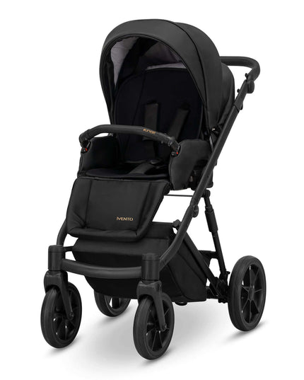 Kunert Ivento Stroller Color: Ivento Eco Leather Black Pearl Frame Color: Black Frame Combo: 2 IN 1 KIDZNBABY