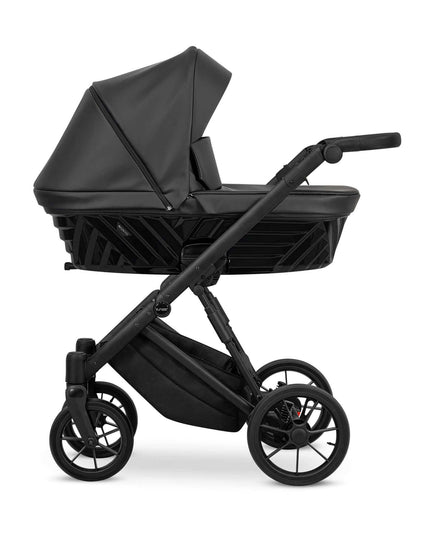 Kunert Ivento Stroller Color: Ivento Eco Leather Black Pearl Frame Color: Black Frame Combo: 2 IN 1 KIDZNBABY