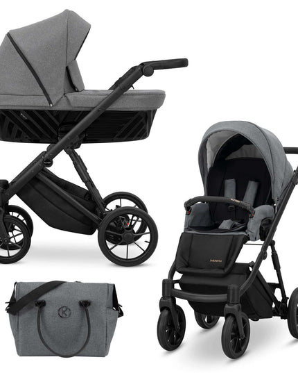 Kunert Ivento Stroller Color: Ivento Deep Graphite Frame Color: Black Frame Combo: 2 IN 1 KIDZNBABY