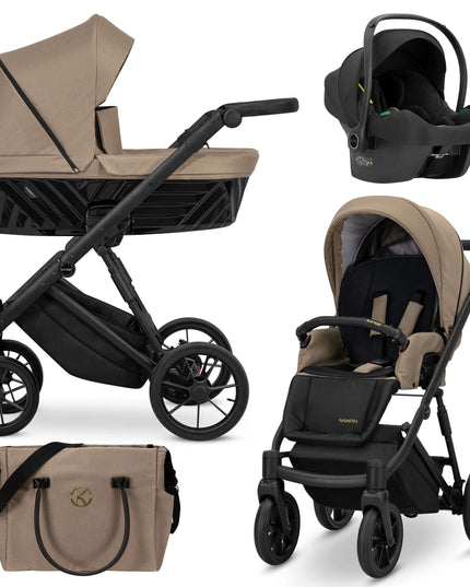 Kunert Ivento Stroller Color: Ivento Caramel Macchiato Frame Color: Black Frame Combo: 3 IN 1 (Includes Car Seat) KIDZNBABY