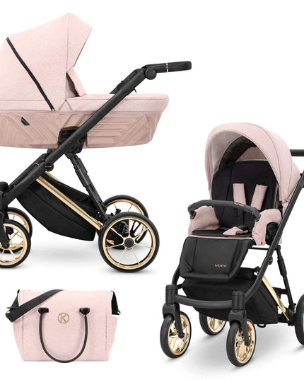 Kunert Ivento Stroller Color: Ivento Smoky Pink Frame Color: Golden Frame Combo: 2 IN 1 KIDZNBABY