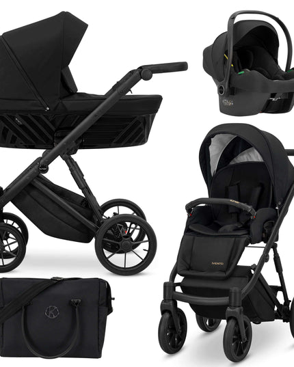 Kunert Ivento Stroller Color: Ivento Black Style Frame Color: Black Frame Combo: 3 IN 1 (Includes Car Seat) KIDZNBABY