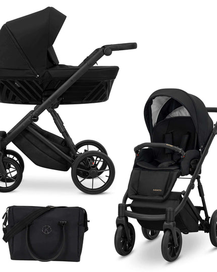 Kunert Ivento Stroller Color: Ivento Deep Black Frame Color: Black Frame Combo: 2 IN 1 KIDZNBABY