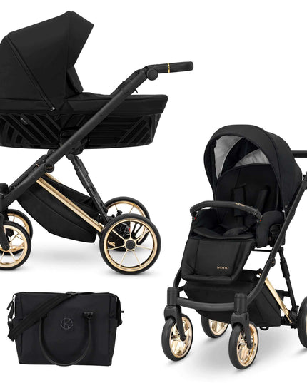 Kunert Ivento Stroller Color: Ivento Eco Black Pearl Frame Color: Golden Frame Combo: 2 IN 1 KIDZNBABY