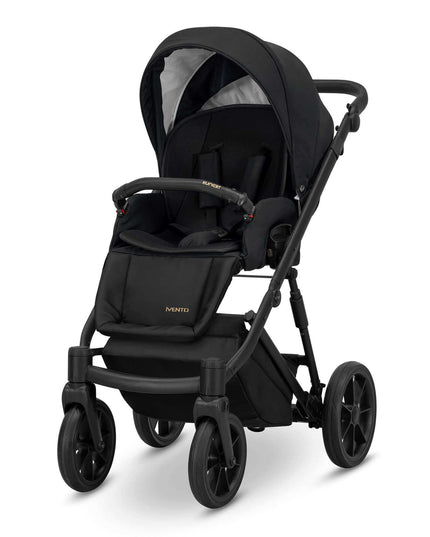 Kunert Ivento Stroller Color: Ivento Deep Black Frame Color: Black Frame Combo: 2 IN 1 KIDZNBABY