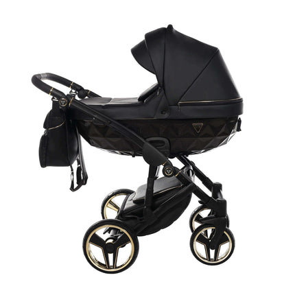 Junama Diamond Stroller S-Class in Black with Black Frame by KIDZNBABY