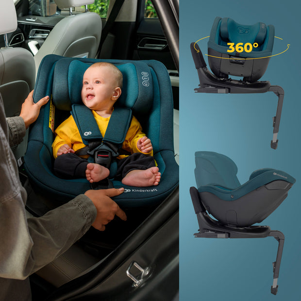 Kinderkraft Car Seat IGuard with 360-degree rotation feature