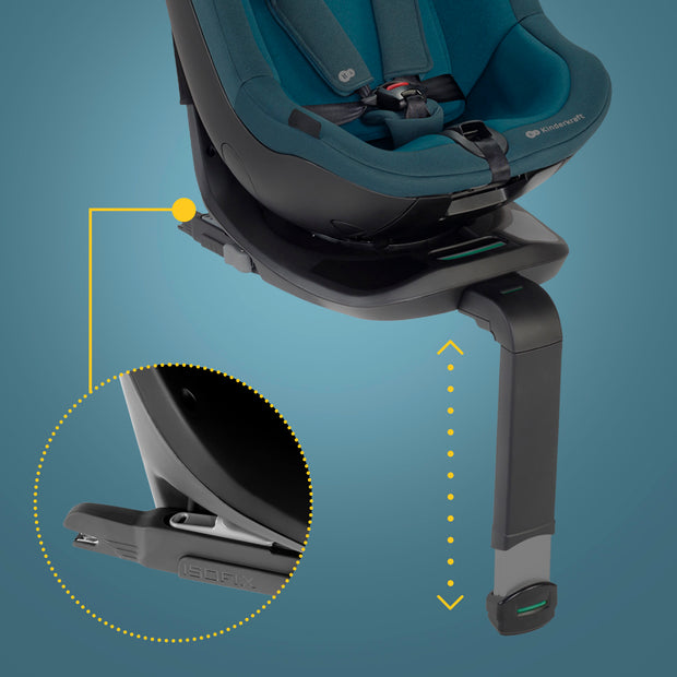 Close-up of Kinderkraft Car Seat IGuard's ISOFIX attachment system