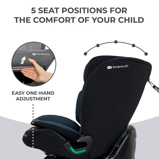 Adjustable Kinderkraft Car Seat ONETO3 with five comfortable seat positions