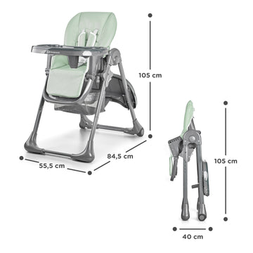 Dimensions of Kinderkraft High Chair TASTEE Olive