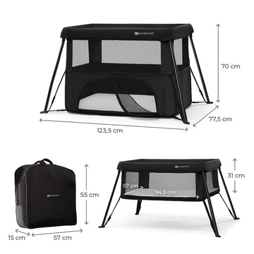 Kinderkraft CAMI Baby Cot Black 10