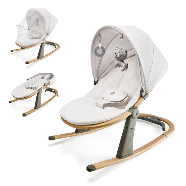 Kinderkraft ELSU Baby Bouncer in Light Grey