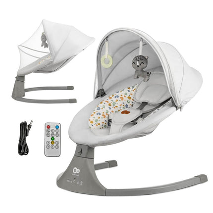 Kinderkraft Electric Bouncer LUMI 2 in Light Grey