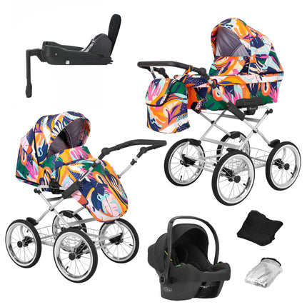 Kunert Romantic Colorfull + White Frame 4 IN 1 (Including Car Seat and ISOFIX Base)