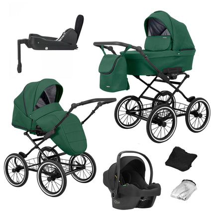 Kunert Romantic Green + Black Frame 4 IN 1 (Including Car Seat and ISOFIX Base)