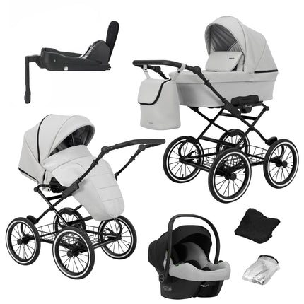 Kunert Romantic Ash + Black Frame 4 IN 1 (Including Car Seat and ISOFIX Base)