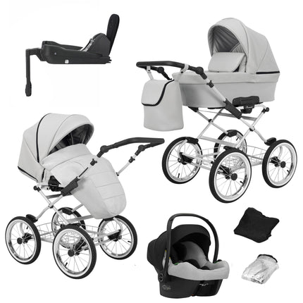 Kunert Romantic Ash + White Frame 4 IN 1 (Including Car Seat and ISOFIX Base)