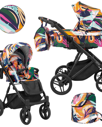 Kunert Lazzio Stroller Color: Lazzio Colorfull Frame Color: Black Frame Combo: 2 IN 1 KIDZNBABY