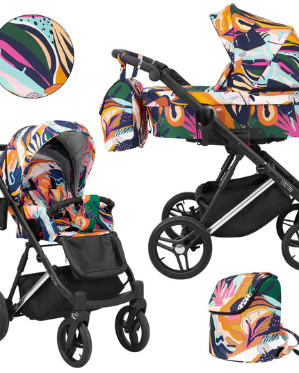 Kunert Lazzio Stroller Color: Lazzio Colorfull Frame Color: Silver Frame Combo: 2 IN 1 KIDZNBABY