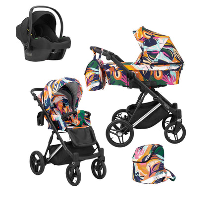 Kunert Lazzio Stroller Color: Lazzio Colorfull Frame Color: Silver Frame Combo: 3 IN 1 (Includes Car Seat) KIDZNBABY