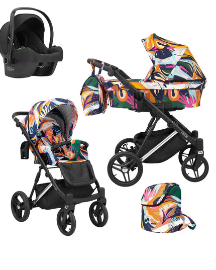 Kunert Lazzio Stroller Color: Lazzio Colorfull Frame Color: Silver Frame Combo: 3 IN 1 (Includes Car Seat) KIDZNBABY