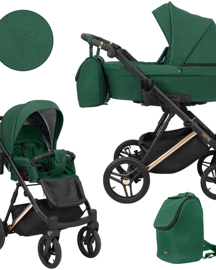 Kunert Lazzio Stroller Color: Lazzio Green Frame Color: Rose Golden Frame Combo: 2 IN 1 KIDZNBABY