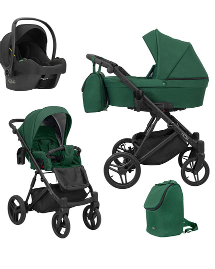 Kunert Lazzio Stroller Color: Lazzio Green Frame Color: Black Frame Combo: 3 IN 1 (Includes Car Seat) KIDZNBABY