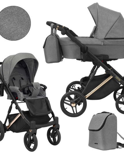 Kunert Lazzio Stroller Color: Lazzio Gray Frame Color: Rose Golden Frame Combo: 2 IN 1 KIDZNBABY