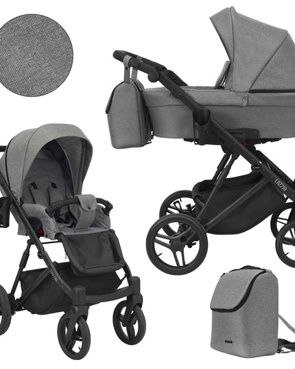 Kunert Lazzio Stroller Color: Lazzio Gray Frame Color: Black Frame Combo: 2 IN 1 KIDZNBABY