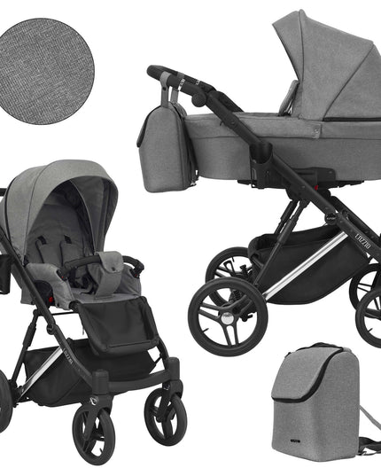 Kunert Lazzio Stroller Color: Lazzio Gray Frame Color: Silver Frame Combo: 2 IN 1 KIDZNBABY