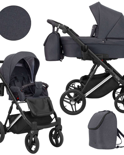 Kunert Lazzio Stroller Color: Lazzio Anthracite Frame Color: Silver Frame Combo: 2 IN 1 KIDZNBABY