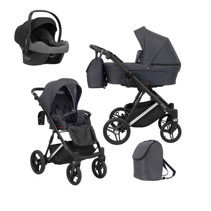 Kunert Lazzio Stroller Color: Lazzio Anthracite Frame Color: Silver Frame Combo: 3 IN 1 (Includes Car Seat) KIDZNBABY