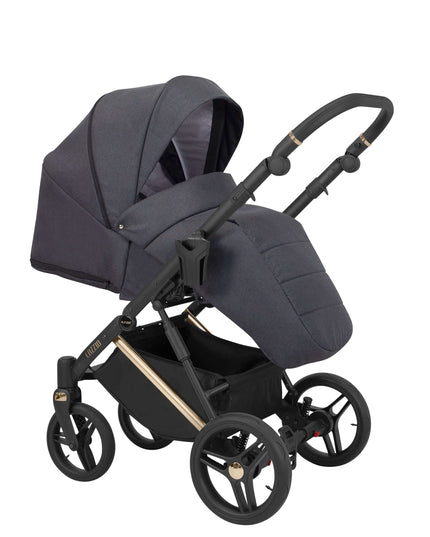 Kunert Lazzio Stroller Color: Lazzio Anthracite Frame Color: Rose Golden Frame Combo: 2 IN 1 KIDZNBABY