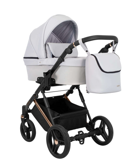 Kunert Lazzio Stroller Color: Lazzio Ash Eco Leather Frame Color: Rose Golden Frame Combo: 2 IN 1 KIDZNBABY