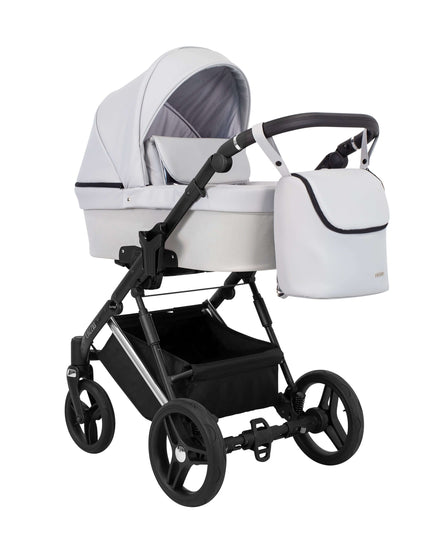 Kunert Lazzio Stroller Color: Lazzio Ash Eco Leather Frame Color: Silver Frame Combo: 2 IN 1 KIDZNBABY