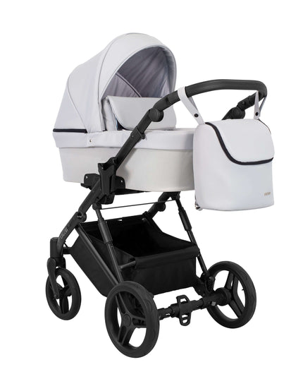 Kunert Lazzio Stroller Color: Lazzio Ash Eco Leather Frame Color: Black Frame Combo: 2 IN 1 KIDZNBABY