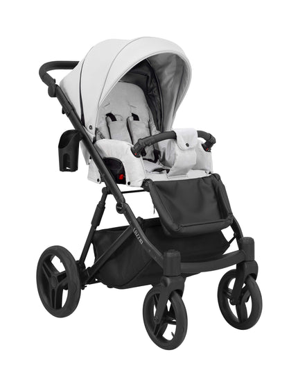 Kunert Lazzio Stroller Color: Lazzio Ash Eco Leather Frame Color: Black Frame Combo: 2 IN 1 KIDZNBABY