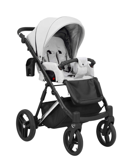 Kunert Lazzio Stroller Color: Lazzio White Eco Leather Frame Color: Silver Frame Combo: 2 IN 1 KIDZNBABY